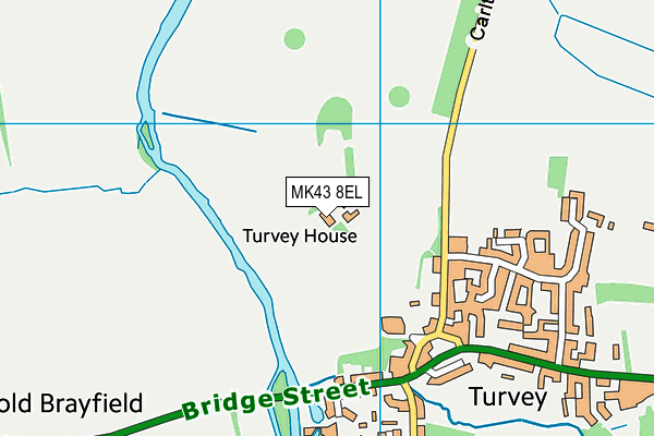 MK43 8EL map - OS VectorMap District (Ordnance Survey)