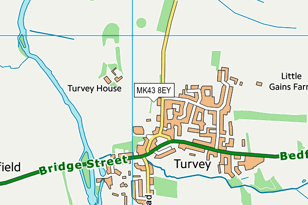 MK43 8EY map - OS VectorMap District (Ordnance Survey)