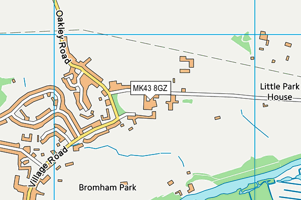 MK43 8GZ map - OS VectorMap District (Ordnance Survey)