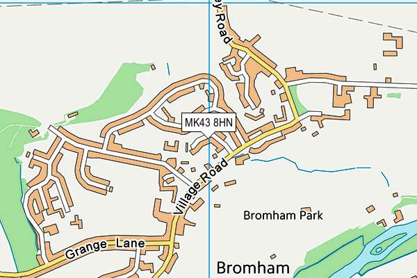 MK43 8HN map - OS VectorMap District (Ordnance Survey)