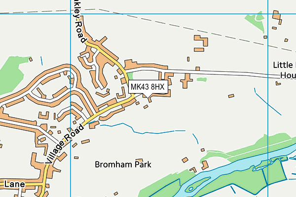 MK43 8HX map - OS VectorMap District (Ordnance Survey)