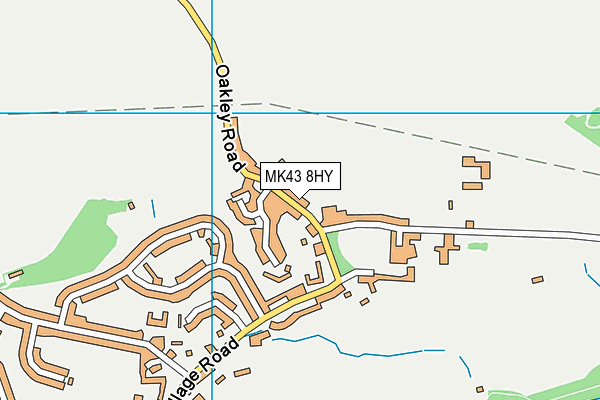 MK43 8HY map - OS VectorMap District (Ordnance Survey)