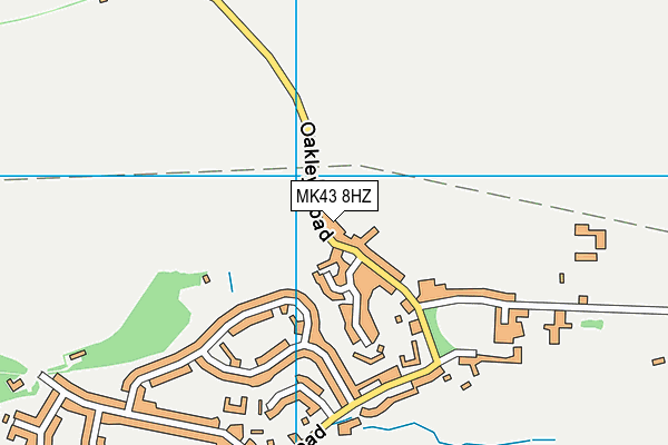 MK43 8HZ map - OS VectorMap District (Ordnance Survey)