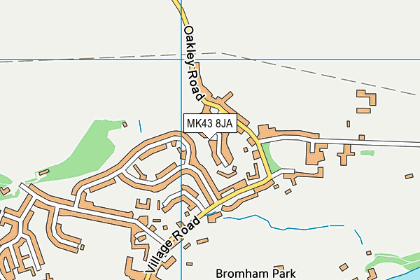 MK43 8JA map - OS VectorMap District (Ordnance Survey)
