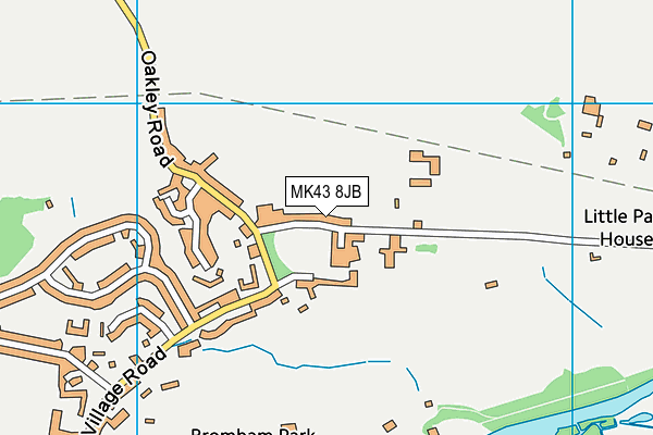 MK43 8JB map - OS VectorMap District (Ordnance Survey)