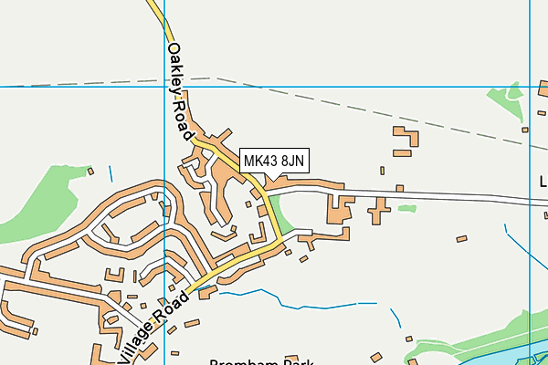 MK43 8JN map - OS VectorMap District (Ordnance Survey)