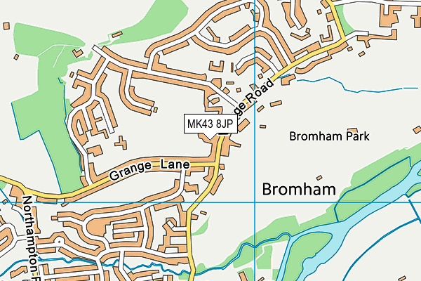 Bromham Playing Field map (MK43 8JP) - OS VectorMap District (Ordnance Survey)