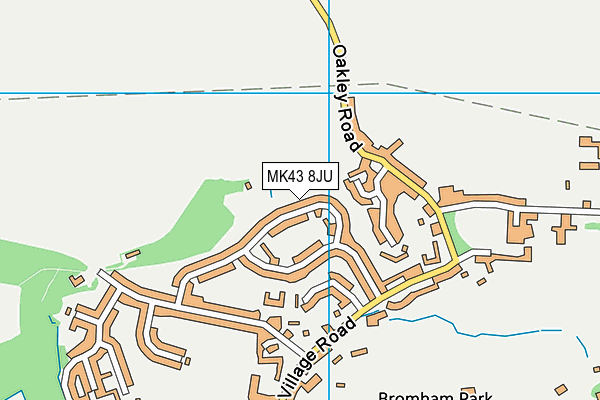 MK43 8JU map - OS VectorMap District (Ordnance Survey)