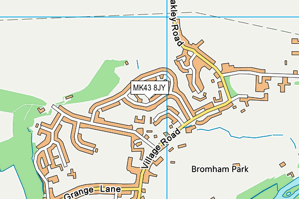 MK43 8JY map - OS VectorMap District (Ordnance Survey)
