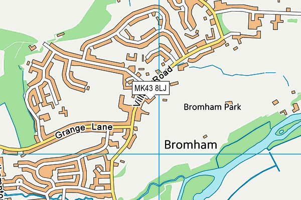 MK43 8LJ map - OS VectorMap District (Ordnance Survey)