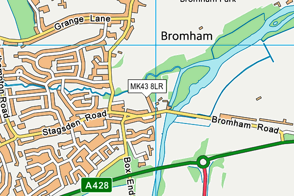 MK43 8LR map - OS VectorMap District (Ordnance Survey)