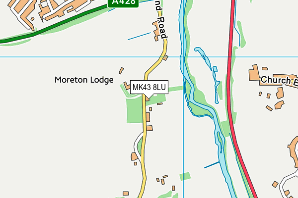 MK43 8LU map - OS VectorMap District (Ordnance Survey)