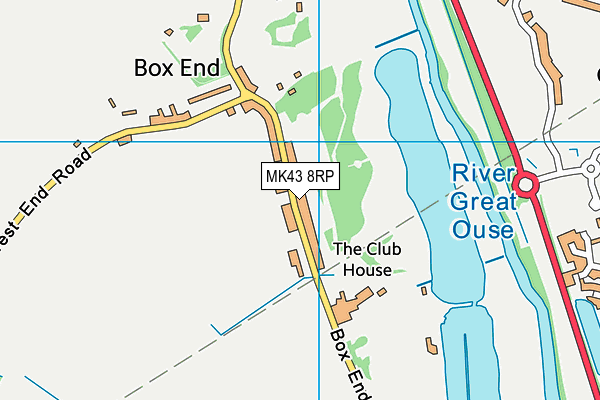 MK43 8RP map - OS VectorMap District (Ordnance Survey)