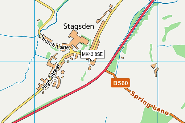 MK43 8SE map - OS VectorMap District (Ordnance Survey)