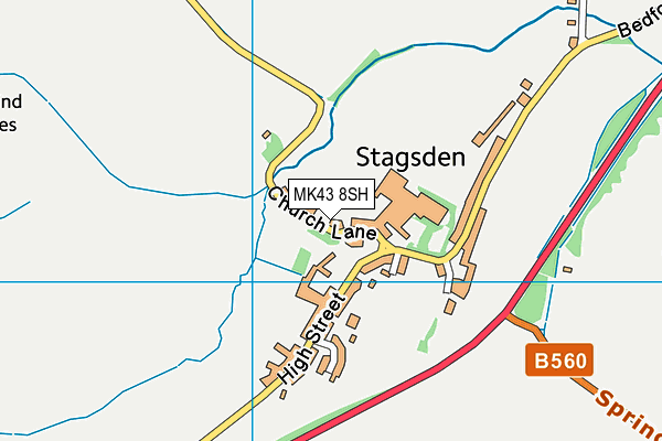 MK43 8SH map - OS VectorMap District (Ordnance Survey)