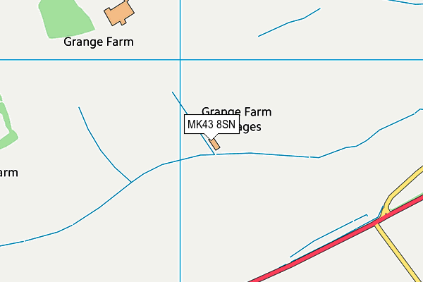 MK43 8SN map - OS VectorMap District (Ordnance Survey)