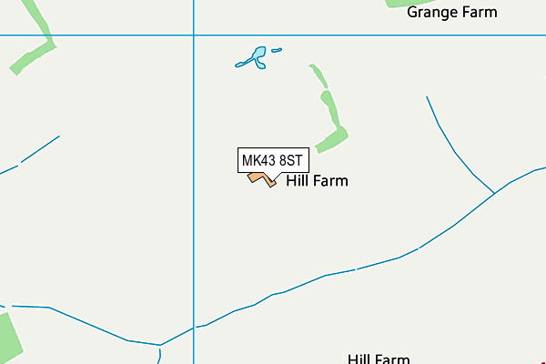 MK43 8ST map - OS VectorMap District (Ordnance Survey)
