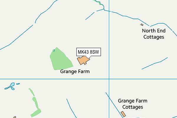 MK43 8SW map - OS VectorMap District (Ordnance Survey)