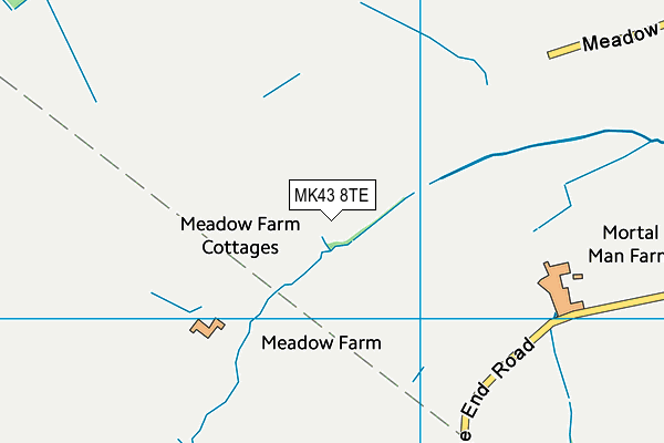 MK43 8TE map - OS VectorMap District (Ordnance Survey)
