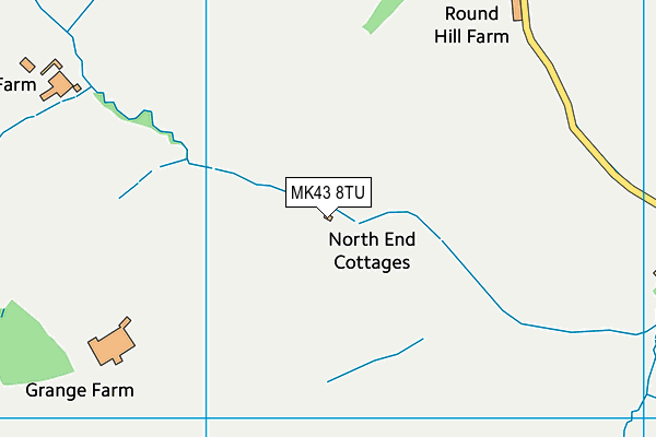 MK43 8TU map - OS VectorMap District (Ordnance Survey)