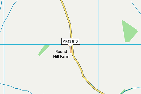 MK43 8TX map - OS VectorMap District (Ordnance Survey)