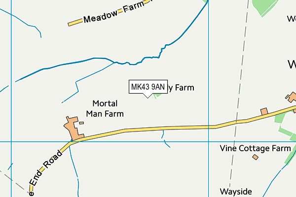 MK43 9AN map - OS VectorMap District (Ordnance Survey)