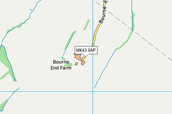 MK43 9AP map - OS VectorMap District (Ordnance Survey)