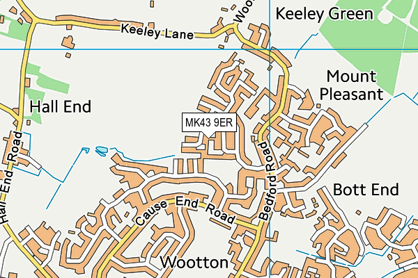 MK43 9ER map - OS VectorMap District (Ordnance Survey)