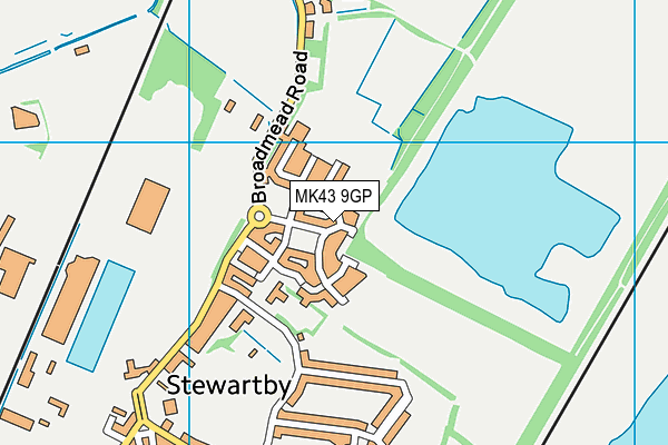 MK43 9GP map - OS VectorMap District (Ordnance Survey)