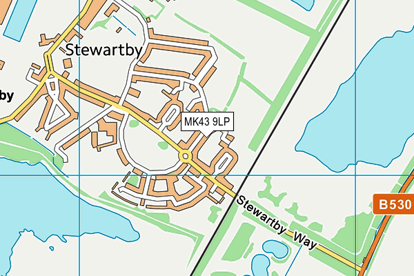 MK43 9LP map - OS VectorMap District (Ordnance Survey)