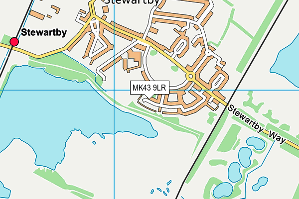 MK43 9LR map - OS VectorMap District (Ordnance Survey)