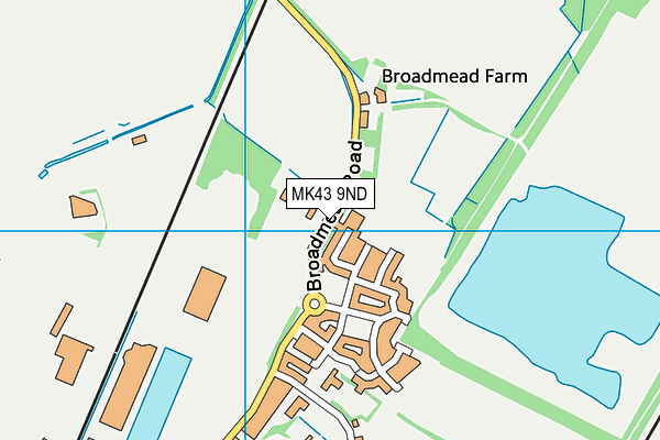 MK43 9ND map - OS VectorMap District (Ordnance Survey)