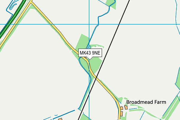 MK43 9NE map - OS VectorMap District (Ordnance Survey)
