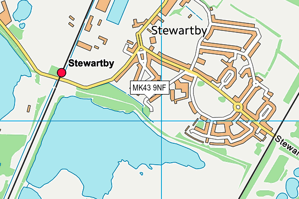 MK43 9NF map - OS VectorMap District (Ordnance Survey)