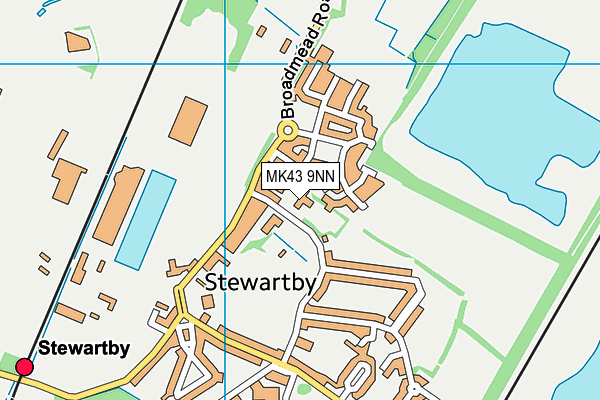 Broadmead Lower School map (MK43 9NN) - OS VectorMap District (Ordnance Survey)