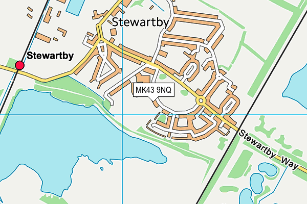 MK43 9NQ map - OS VectorMap District (Ordnance Survey)