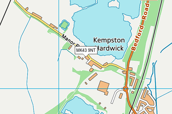 MK43 9NT map - OS VectorMap District (Ordnance Survey)