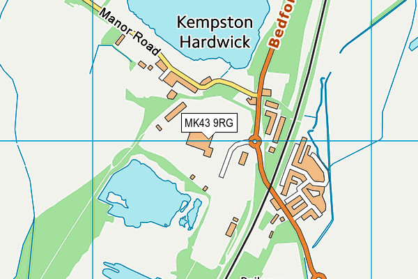 MK43 9RG map - OS VectorMap District (Ordnance Survey)