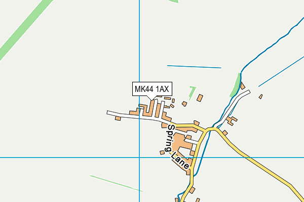 MK44 1AX map - OS VectorMap District (Ordnance Survey)