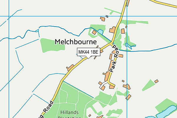 MK44 1BE map - OS VectorMap District (Ordnance Survey)