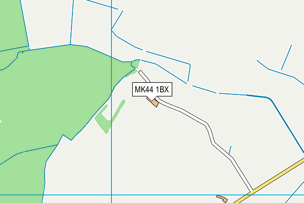 MK44 1BX map - OS VectorMap District (Ordnance Survey)