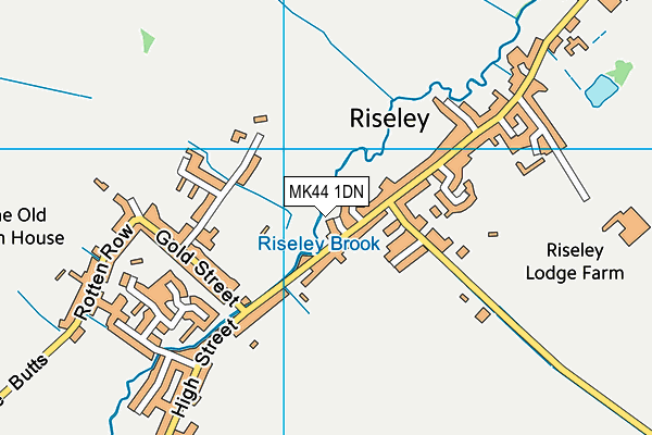 MK44 1DN map - OS VectorMap District (Ordnance Survey)