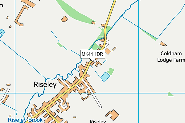 MK44 1DR map - OS VectorMap District (Ordnance Survey)