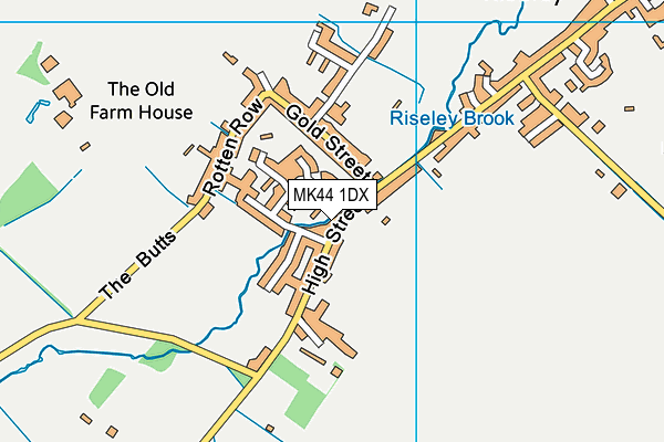 MK44 1DX map - OS VectorMap District (Ordnance Survey)