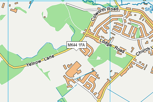 MK44 1FA map - OS VectorMap District (Ordnance Survey)