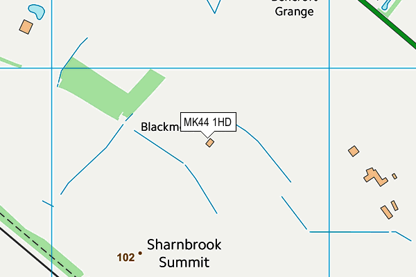 MK44 1HD map - OS VectorMap District (Ordnance Survey)