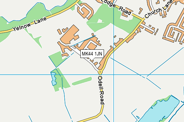 MK44 1JN map - OS VectorMap District (Ordnance Survey)
