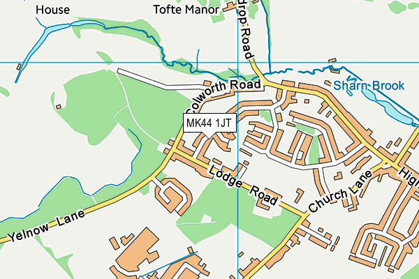MK44 1JT map - OS VectorMap District (Ordnance Survey)