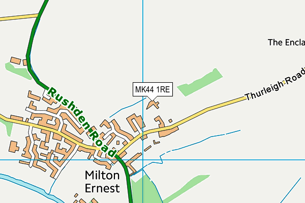 MK44 1RE map - OS VectorMap District (Ordnance Survey)