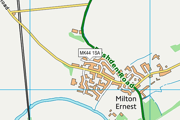 MK44 1SA map - OS VectorMap District (Ordnance Survey)